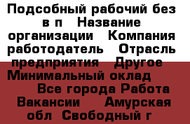 Подсобный рабочий-без в/п › Название организации ­ Компания-работодатель › Отрасль предприятия ­ Другое › Минимальный оклад ­ 16 000 - Все города Работа » Вакансии   . Амурская обл.,Свободный г.